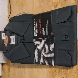 Dickies Short Sleeve Work Shirt Original Fit Dark Gray Mens XL